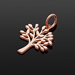 Tree Of Life Rose Gold Plated Symbol Pendant 17mm PK1