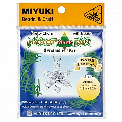 Miyuki Beaded Mascot Fan Kit | No.53 Snow Crystal Charm