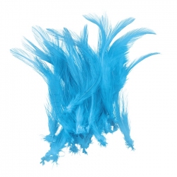 Dyed Lt Blue Craft Feathers Jewellery Making 120mm PK20