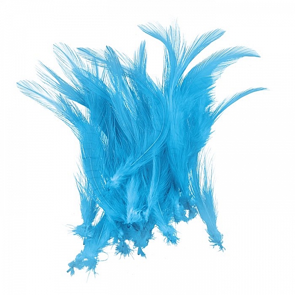 Dyed Lt Blue Craft Feathers Jewellery Making 120mm PK20