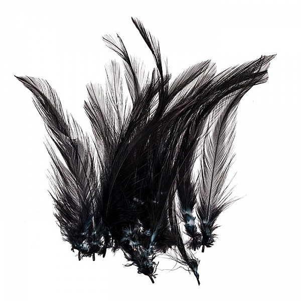 Dyed Black Craft Feathers Jewellery Making 120mm (PK20)