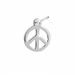 Sterling Silver 925 Cut-Out Peace Sign Charm 15x12mm PK1