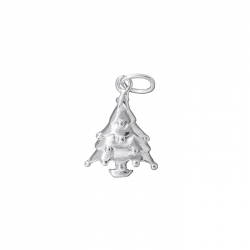 Sterling Silver 925 Christmas Tree Charm 15x11mm (PK1)