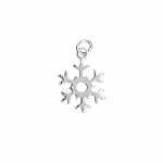 Sterling Silver 925 Cut-Out Snowflake Charm 15x11mm PK1