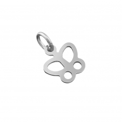 Sterling Silver 925 Small Butterfly Pendant Charm 8.5mm