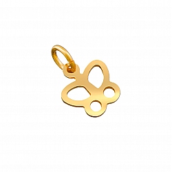 Gold Vermeil Small Butterfly Pendant Charm & Bail 8.5mm