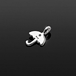 Sterling Silver 925 Umbrella Shaped Tag Charm 7mm PK1