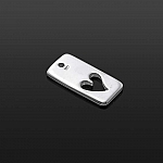 Sterling Silver Cut-Out Heart Vertical Bar Charm 15x7mm