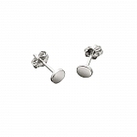 4.5mm Flat Disc Scroll Back Earstuds 11mm Sterling Silver