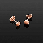 4.5mm Flat Disc Scroll Back Earstuds Rose Gold Vermeil