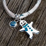 Liberty of London Ribbon Bracelet STS Gingerbread Man Charm