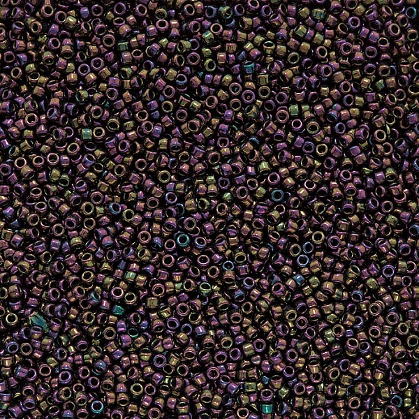 Toho Size 15 Round Seed Beads Metallic Iris Purple 8.2g