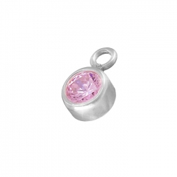 June Birthstone Charm Alexandrite CZ Crystal 5mm STS 925