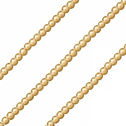 4mm Champagne Glass Round Pearl Beads - On 32" Strand