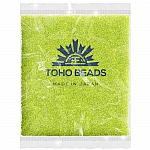 Wholesale Toho 15 Seed Beads Transparent Lime Green 100g