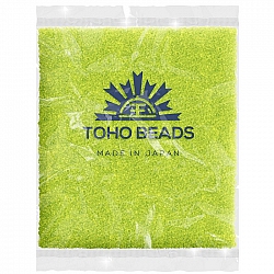 Wholesale Toho 15 Seed Beads Transparent Lime Green 100g