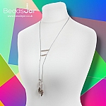 Freshwater Pearl & Tibetan Leaf Necklace by Beads Jar