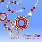 Glitz & Glamour Asymmetric Seed Bead Necklace by Beads Jar