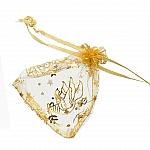 Christmas Organza Drawstring Gift Bags 70x70mm PK6