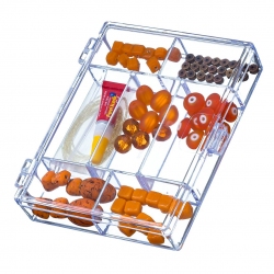 Bracelet Jewellery Making Starter Kit Elastic Glass Bead Orange