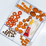 Bracelet Jewellery Making Starter Kit Elastic Glass Bead Orange