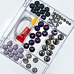 Jewellery Making Starter Kit Elastic Beaded Bracelet Purple