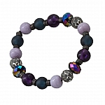 Jewellery Making Starter Kit Elastic Beaded Bracelet Purple
