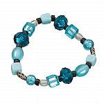Jewellery Making Starter Kit Elastic Beaded Bracelet Blue