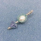 How to make a knitted wire pearl pendant