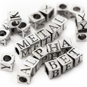 Metal Alphabet Letter Beads