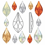 Swarovski 2205 Flatback Hotfix Flame Crystals