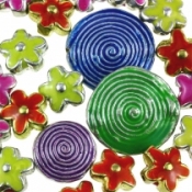 Enamelled Metal Beads