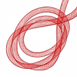 Nylon Mesh Tubing Beading & Jewellery 8mm Red - 3 metre
