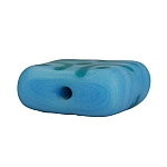Chunky Matte Light Blue Square Glass Bead 16x7mm PK1