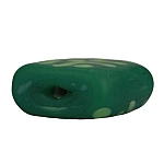 Chunky Matte Green Square Glass Beads 16x7mm PK3