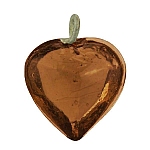 Transparent Brown Glass Heart Charm Pendants 15mm PK10
