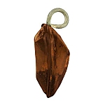 Transparent Brown Glass Heart Charm Pendants 15mm PK10