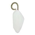 Opaque Heart White Glass Charm Pendants 15mm PK10