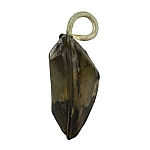 Transparent Grey Glass Heart Charm Pendants 15mm PK10