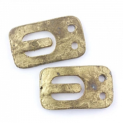 Rectangle Gold Jewellery Buckle Connector 36x21mm PK2