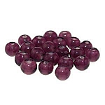 Transparent Purple Round Glass Beads 6mm PK20