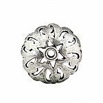 Antique Silver Bali Cut Out Dome Bead End Caps 16mm PK3