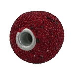 Gumball Red Round Resin Beads 16x7mm PK1
