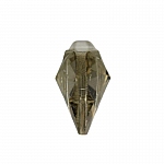 Crystal Faceted Smoky Quartz Butterfly Bead (14mm)