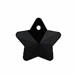 Crystal Faceted AAA Quality Black Star Pendant 13.5mm