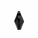 Crystal Faceted AAA Quality Black Heart Pendant 14x7mm