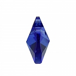 Crystal Faceted AAA Quality Blue Heart Pendant 18x9mm